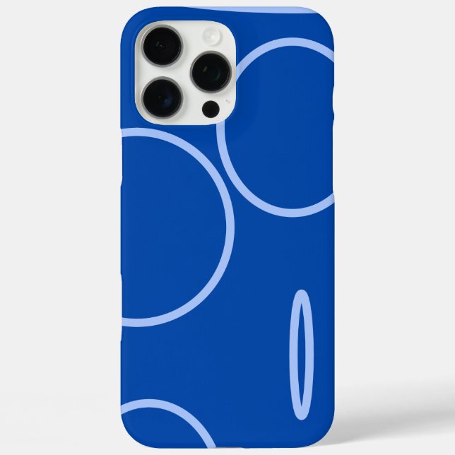 Funny Circles and Loop on Blue iPhone / iPad case (Back)