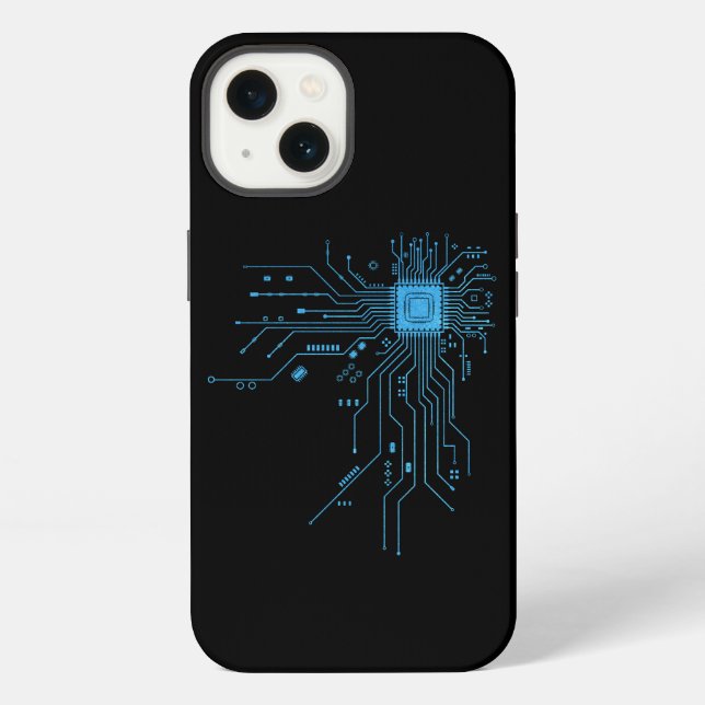 Funny Circuit Board Computer Electronics iPhone Case (Back)