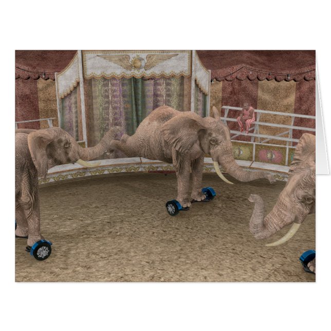 Funny Circus Elephants (Front Horizontal)