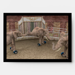 Funny Circus Elephants Envelope