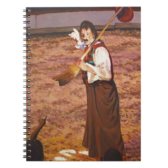 Funny Circus Flora Clown Delights Children Spiral Notebook (Front)
