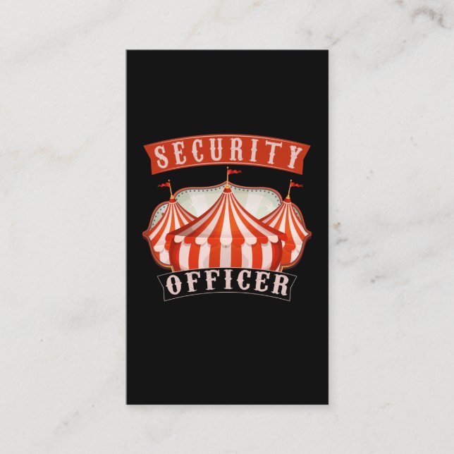 Funny Circus Security Officer Business Card (Front)