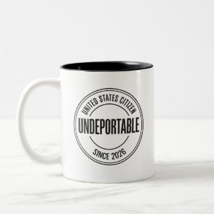 Funny Citizenship Gift Proud New American USA Love Two-Tone Coffee Mug