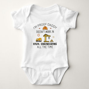 Funny Civil Engineer Dad - Construction Worker Baby Bodysuit