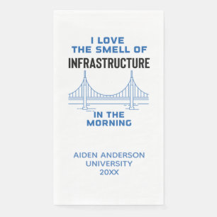 Funny Civil Engineering Graduation Party Napkin