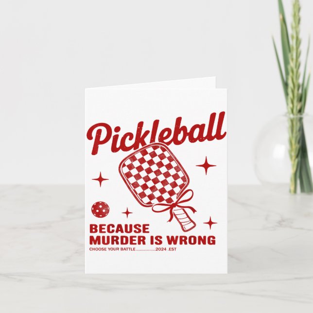 Funny Ckle Ball Outfit Women, Retro Ckleball Dink  Card (Front)