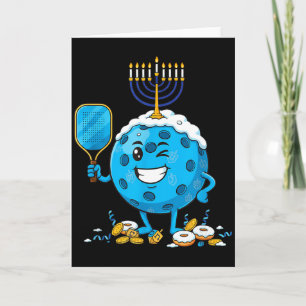 Funny Ckleball Dreidel Menorah Hanukkah Kids Women Card
