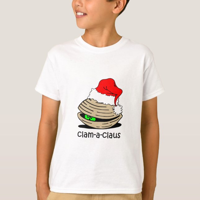 Funny clam Christmas T-Shirt (Front)
