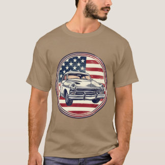 Funny Classic Car Vintage Usa Classic Car girl T-Shirt