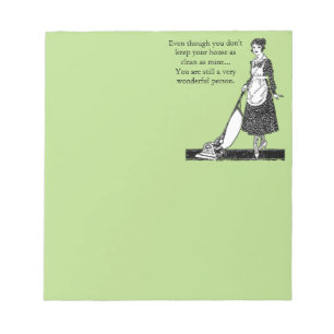 Funny Clean House - Customise Notepad