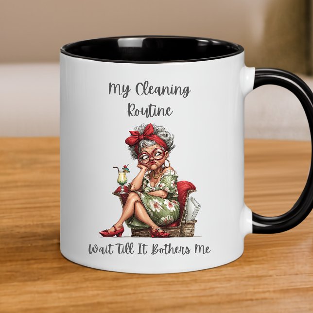 Funny Cleaning Mug for Her - My Cleaning Routine (Creator Uploaded)