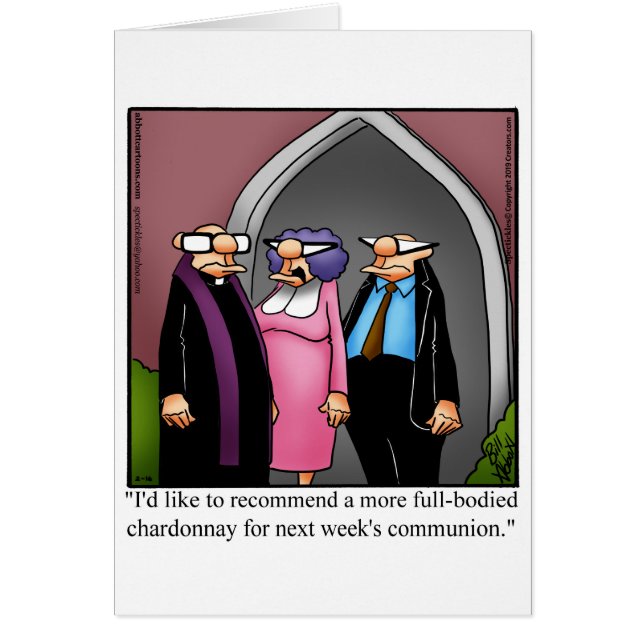 Funny Clergy Appreciation Weekend Card (Front)