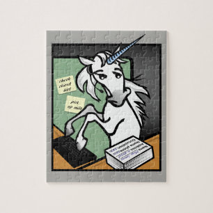 FUNNY CLERICAL GRAPHIC UNICORN VERTICAL PUZZLE