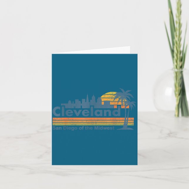 Funny Cleveland Skyline San Diego Of The Midwest R Card (Front)