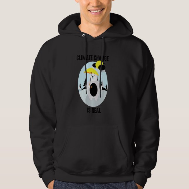 Funny Climate Change Is Real Cute Global Warming K Hoodie (Front)