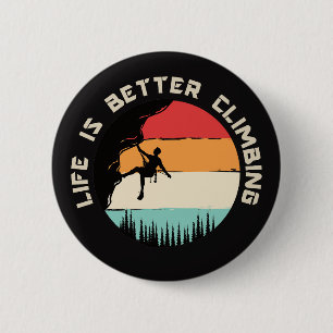 Funny Climbing 6 Cm Round Badge
