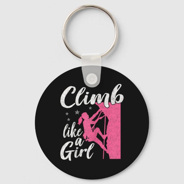 Funny Climbing Lover Graphic For Women And Girls C Key Ring (Front)
