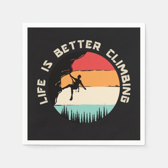 Funny Climbing  Napkin (Front)