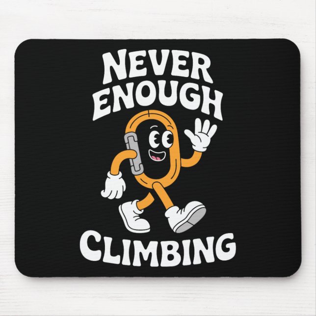 Funny Climbing Or Rock Climbing Retro  Mouse Pad (Front)