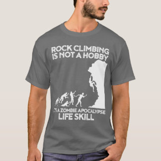 Funny Climbing Zombie Escape Rock Climber friend T-Shirt