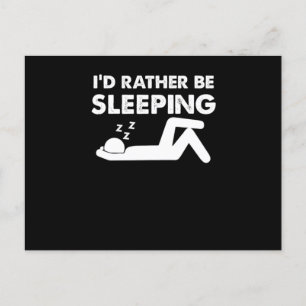 Funny Clinophile Sleepy Head Sleepyhead Sleep Love Postcard