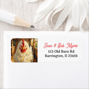 Funny Close Up of Impasto Chicken that looks Mad