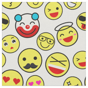 funny clown emojis fabric