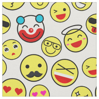 funny clown emojis fabric