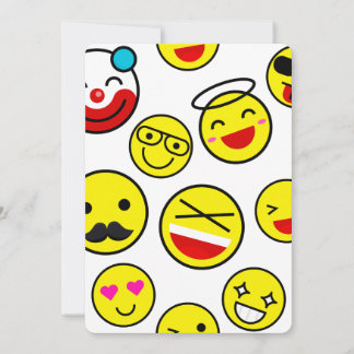 funny clown emojis invitation