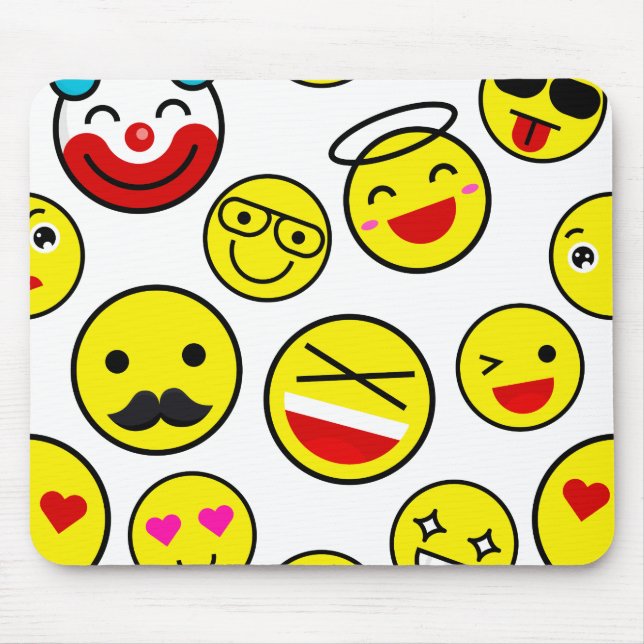 funny clown emojis mouse pad (Front)