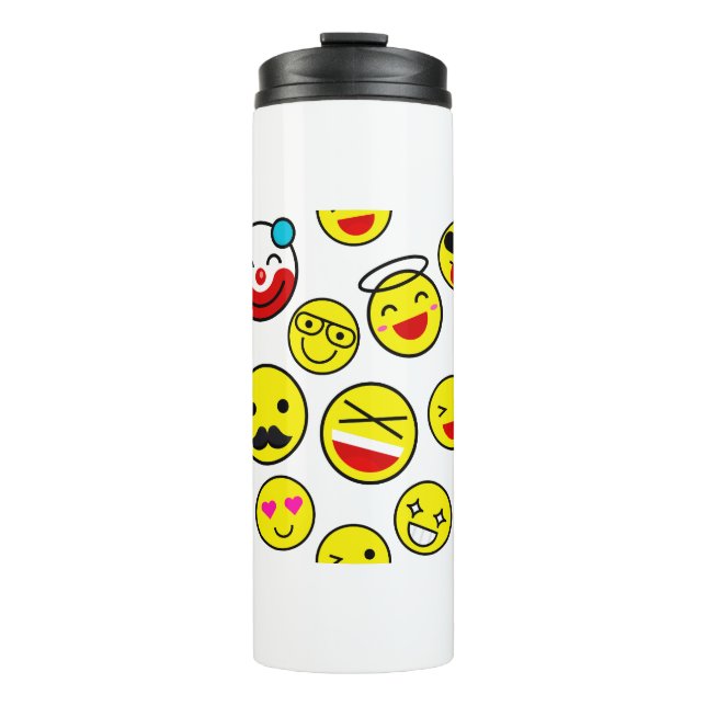 funny clown emojis thermal tumbler (Front)