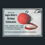 Funny Clown Face Modern Birthday Invitation<br><div class="desc">A funny modern clown face makes a great birthday party invitation. Enter your event details in place of the sample text shown in the design template. Have a great party! Photo Credit: Ryan McGuire</div>