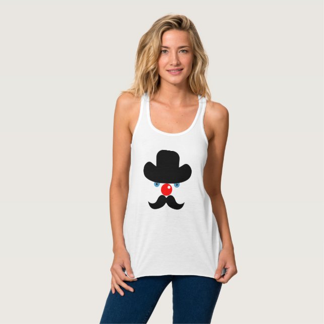 Funny clown face singlet (Front Full)