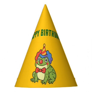 Funny Clown Frog Sticker Party Hat