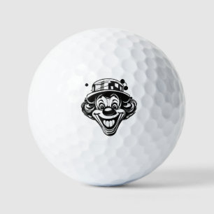Funny Clown Logo – Upside-Down Cap & Tongue-Out  Golf Balls