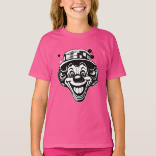 Funny Clown Logo – Upside-Down Cap & Tongue-Out  T-Shirt