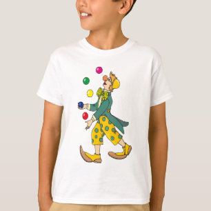 Funny Clown Playing With Colourful Balls T-Shirt
