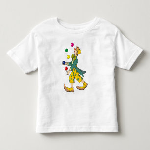 Funny Clown Playing With Colourful Balls Toddler T-Shirt
