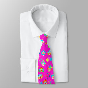 Funny Clown Purim Festival Party CARNIVAL Symbols Tie
