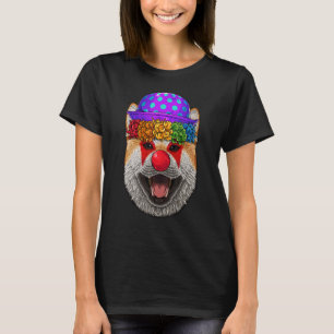 Funny Clown Shiba Inu Circus Carnival Costume Them T-Shirt