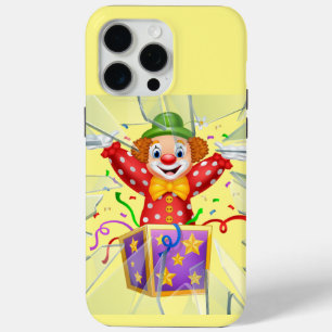 funny clown under the broken glass iPhone 15 pro max case
