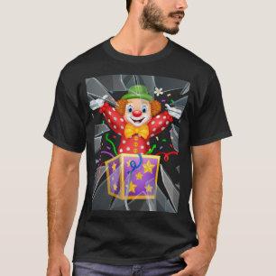 funny clown under the broken glass T-Shirt