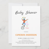 Funny Clown with Unicycle.