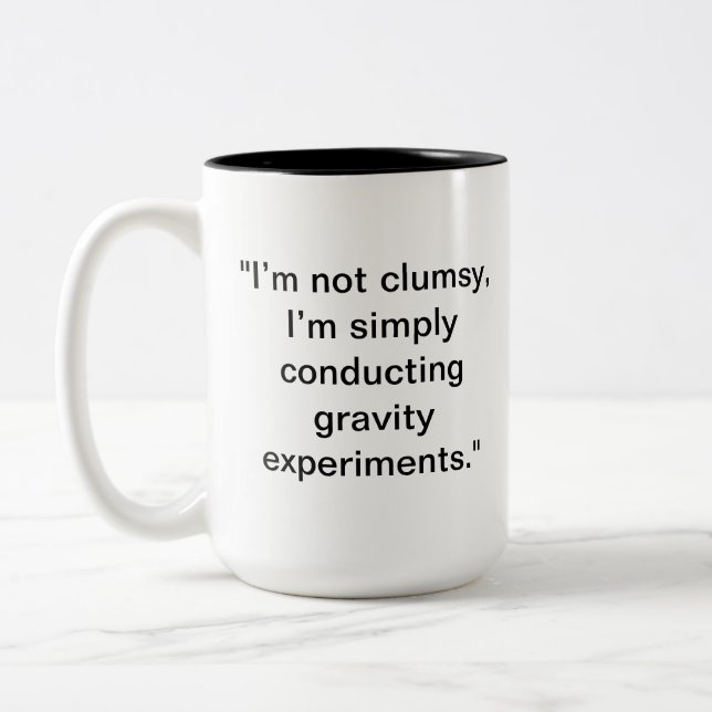 Funny Clumsy Mug | Custom Name Gift (Left)