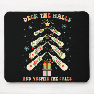 Funny Cna Nurse Christmas Medical Xmas Trees Nursi Mouse Pad