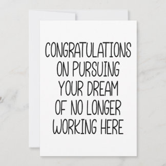 Funny Co-Worker Congratulations On Pursuing Your D Holiday Card