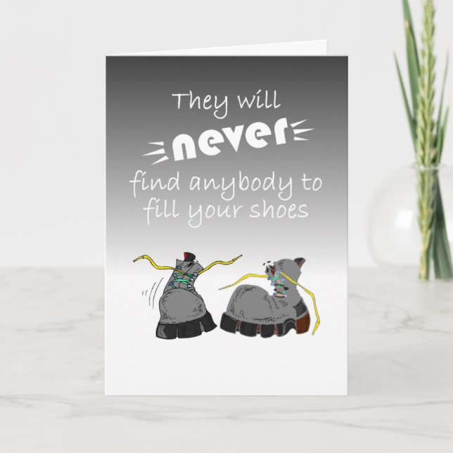 funny co-worker goodbye card (Front)