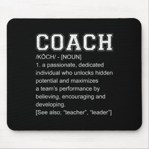 Funny Coach Definition Bysebyll Footbyll Teacher S Mouse Pad