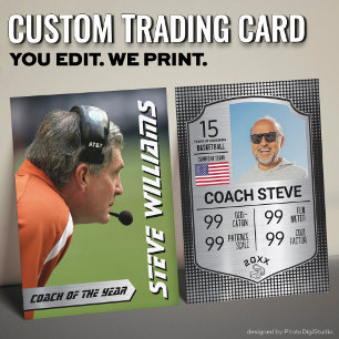 Funny Coach Trading Card Coach Stats Card Gift
