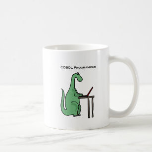 Funny COBOL Programmer Dinosaur Coffee Mug